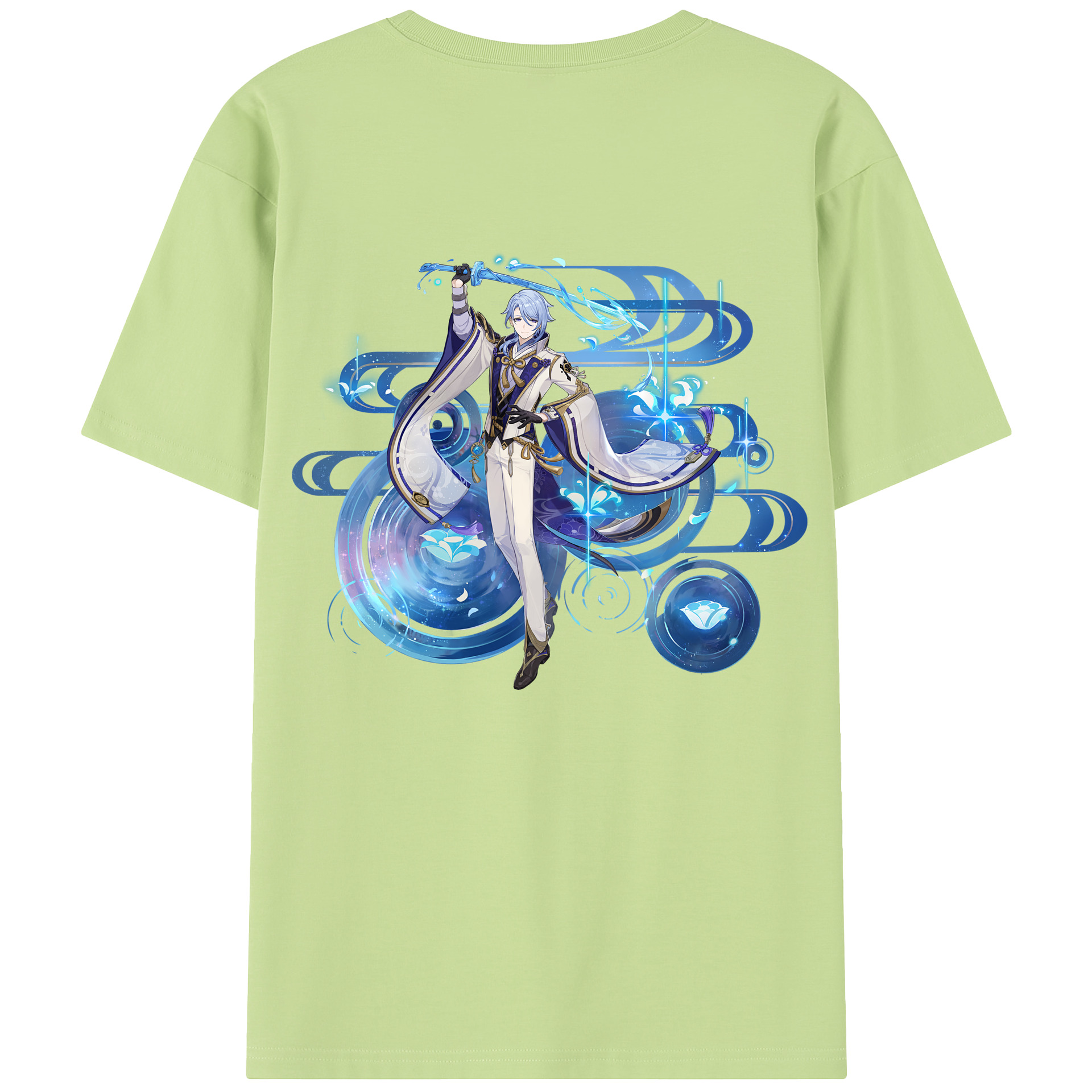 げんし神 神里綾人 かみさとあやと genshin Kamisato Ayato 綿100％半袖Tシャツ（背面プリント）